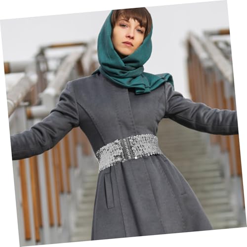 Sequin Wide Elastic Dress Belt Fashion Stretchy Waist Belt for Pants Dresses Comfortable Elegant Day Wear3