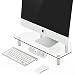 FITUEYES Monitor Stands Curved Glass Computer Risers with Height Adjustable for PC Monitors, Laptops, Computers & TVs,DT105002GC
