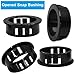 Murtenze 30 Pcs Black Snap Bushing 1 1/8 Inch Mounting Dia Nylon Snap in Cable Hose Bushing Grommet Protectors SB-30