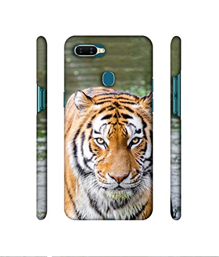 Image of Amazon Brand - Solimo Designer Tiger in Water 3D Printed Hard Back Case Mobile Cover for Oppo A7