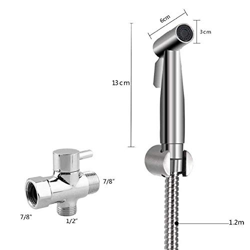 Cabeza de ducha de spray con manguera y adaptador para baño 5