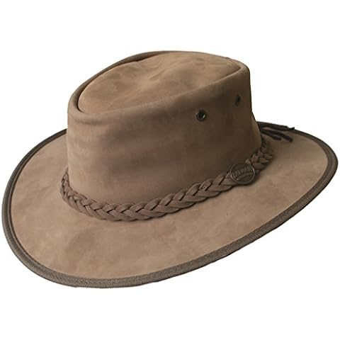 Barmah Original Australian Bronco Foldaway Leather Hat Cover
