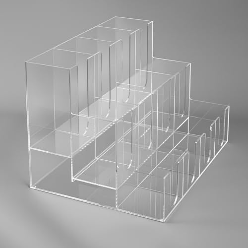 CiaoHER Large Acrylic Coffee Cup and Lid Dispenser, Clear