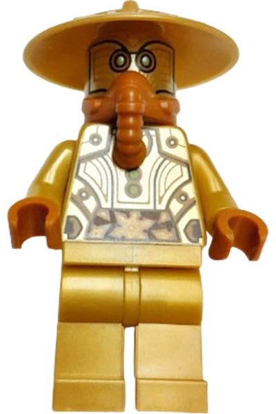 LEGO Ninjago Dragons Rising Season 2 Temple Guard Minifigure with Staff, Gold - Image 2