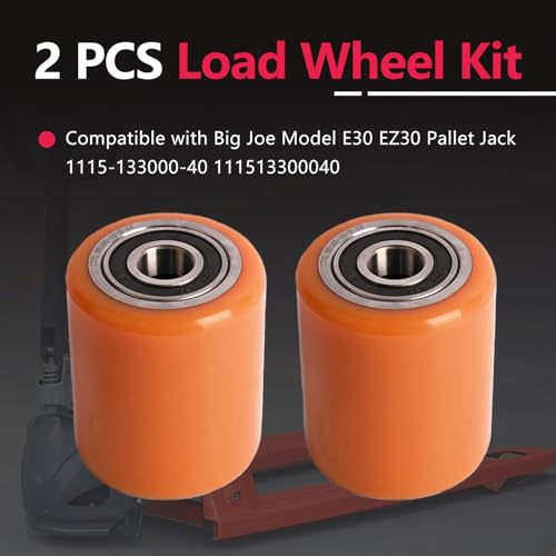 Image of 2 PCS Load Wheel Kit Compatible with Big Joe Model E30 EZ30 Pallet Jack 1115-133000-40 111513300040