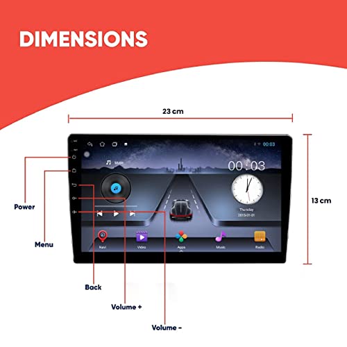 Image of Modorwy TS7 9inch Universal Car Android System | OS 13 Double Din Stereo | 2GB RAM 32GB ROM | IPS HD Touchscreen | Inbuilt Bluetooth /WiFi | Mirror Link /Split Screen GPS Navigation Multimedia Player