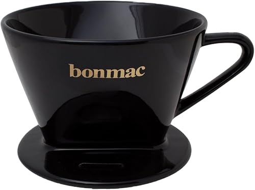 BONMAC CD-2B - Gotero de café negro #813004 con cuchara principal para 2-4 tazas
