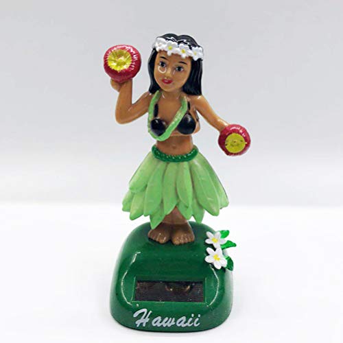 Boneca Hula dançarina havaiana Amosfun movida a energia solar, biquíni para praia, garota carro, pai