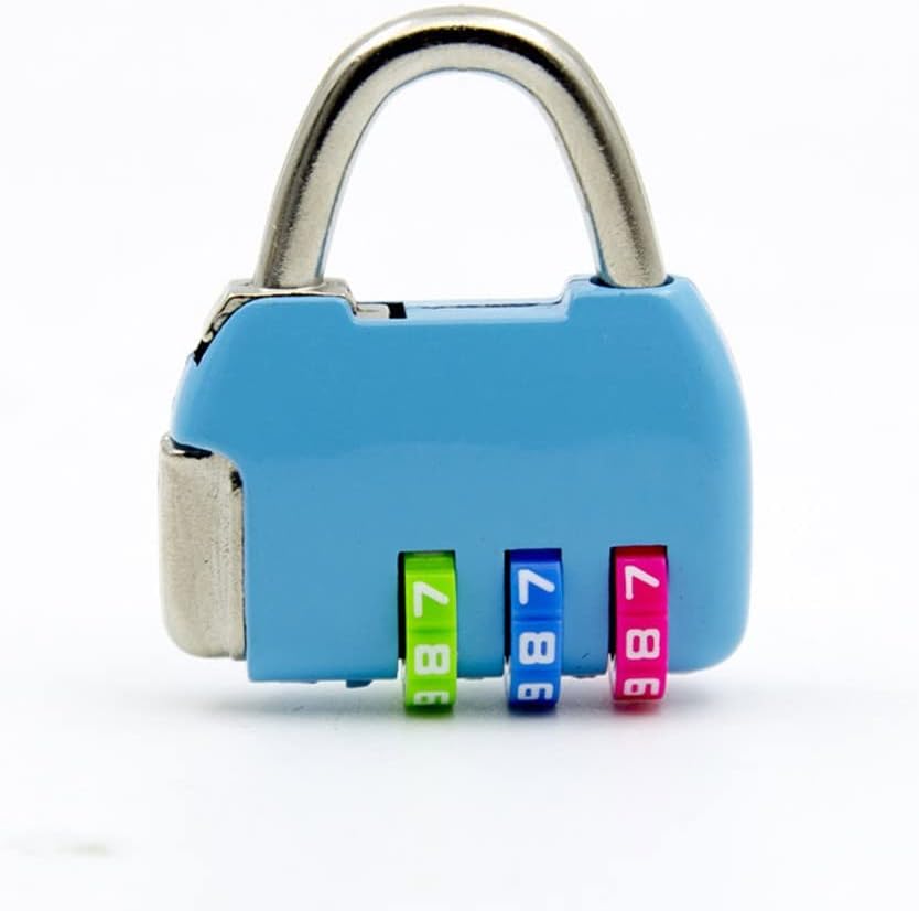Mini 3 Digit Combination Travel Luggage Suitcase Backpack Handbag Code Lock Padlock (Color : A) (A)