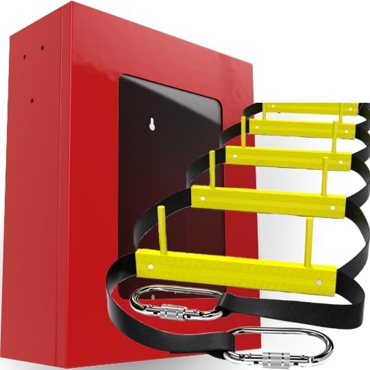 Integrated Laders Snapklik.com : Built-in Fire Escape Ladder 3 Story 25ft - Rope Ladder ...