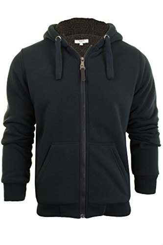 Xact Mens Hoodie Heavy Sherpa Lined Jacket one (Navy) L
