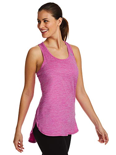 Regata feminina Reebok para corrida e treino – Camiseta de exercício com costas nadador e desempenho