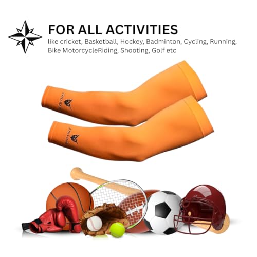 Image of BADOWL Powerflex Gym Sleeves - Unisex Compression Workout Arm Sleeves for Running, Cycling, Gym & Outdoor Sports - UV Protection, Breathable, Stretchable