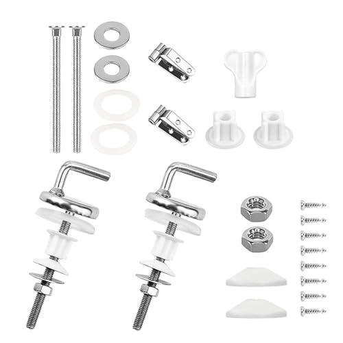 Bisagras de acero inoxidable para asiento de inodoro, 2 unidades, fijación para asiento de inodoro, tapa de acero inoxidable, bisagra, bisagras universales para asiento de inodoro, piezas de