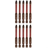 Honseadek Schraubendreher-Bits aus legiertem Stahl, PH2, Kreuzschlitz, magnetisch, 10 Stück, für elektrische Bohrmaschine, Möbelreparatur, Heimauto-Set (70 mm)