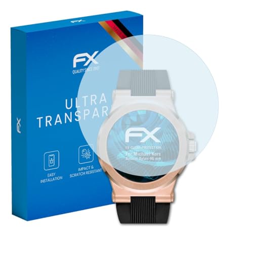 atFoliX Schutzfolie kompatibel mit Michael Kors Access Dylan 46 mm Folie, ultraklare FX Bildschirmschutzfolie (3X)