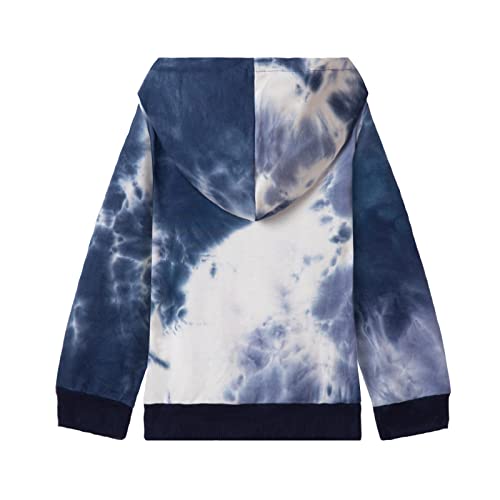 Mud Kingdom Toddler Boys Jersey Hoodies Pullover Hooded Sweatshirt Fashion Cute Colorful Print Blue Tie Dye 4T #TOP1