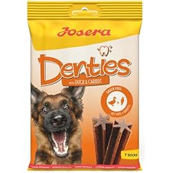 Apoyador De Celular Josera Denties with Duck & Carrot | 180 g | Mascarilla Dental para Perros | con Sabroso Pato y Zanahoria | con celulosa para apoyar la Limpieza Diaria de los Dientes