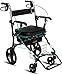 Ambulatore per Postura Eretta Rolling Walker Pu Cushion, Junior Drive 4 Wheel Walker Rollator, Rolling Walker-Rollator Compatto Utilizzato per Gli Anziani Che Camminano Leggero