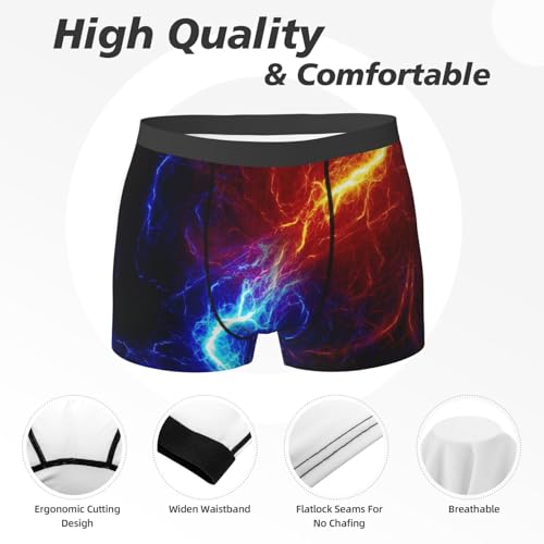 Lightning Boxer Briefs Mans Underwear Moisture Wicking Elastic Belt Boxers Breathable Ball Pouch Short Briefs4