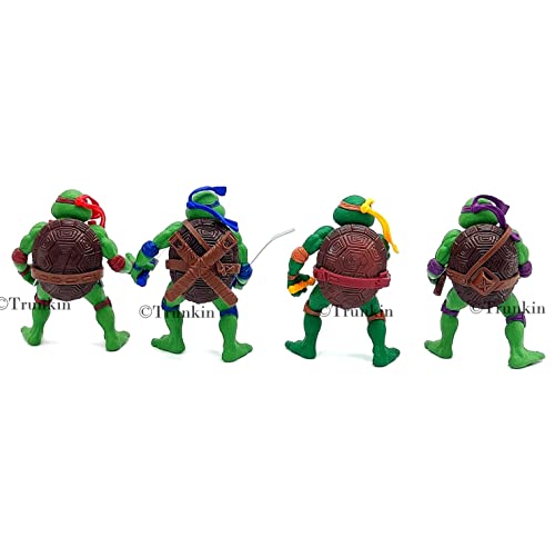 Image of Trunkin Rubber Turtle Mike Raph Leo Don(Multicolor) Figure Figurine 4pcs
