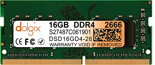 Image of Dolgix 16GB DDR4 2666MHz Laptop /Notebook RAM (Memory) SO-DIMM |1Rx8 Single Rank | CL-19 | PC4-21333 | 3 Year Warranty (Made in India)