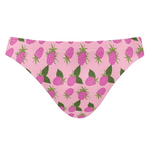Pink Raspberries Fruit Swim Briefs for Men Swimsuit Bikini Swimwear XXXL B0405128