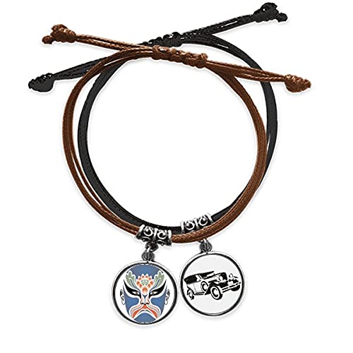 Bracelet opéra de pékin en corde main, le cadeau idéal coloré