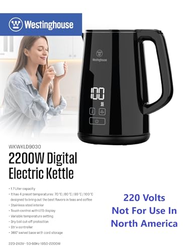 Hervidor eléctrico doble pared 1.7L con temperatura variable miniatura 4