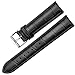 Produktbild Leder Uhrenarmband Uhrenarmbänder - 18 mm bis 22 mm Wasserdicht Hochwertige Uhrenarmband Ersatz für Daniel Wellington Dw Uhrenarmband Tissot Seiko Omega Uhr Zubehör (22mm, Schwarz)