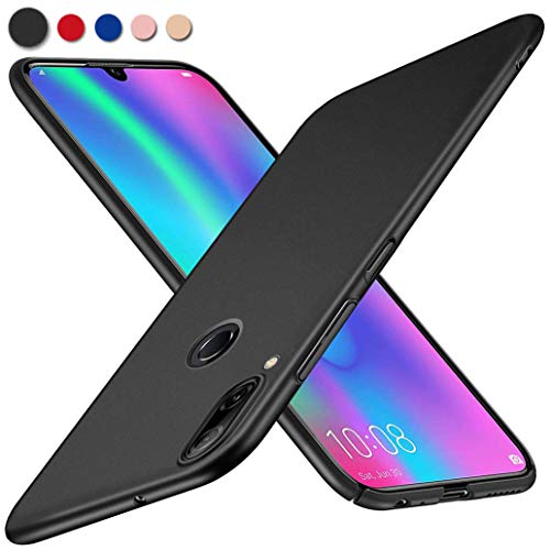 Yoowei Cover per Huawei P Smart 2019 in Plastica Rigida, [Ultra Sottile] [Pieno Bordo Protezione] PC Shell Duro Retro Custodia Protettiva Compatibile con Huawei P Smart 2019, Tocco Liscio - Nero