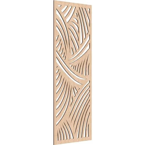 Image of 23 3 /8 inchW x 59 3 /8 inchH x 1 /4 inchT Chester Decorative Fretwork Wood Wall Panels, Red Oak
