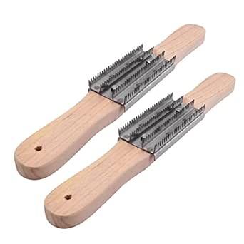 Soaying 2Pack Buffing Wheel Rake,14Inch Stainless Steel Metal Serrated ...