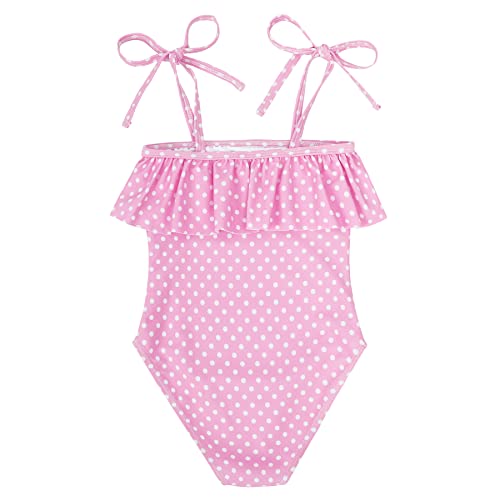Image of Zando Toddler Swimsuit Girl Size 6M-8Y - Cute Ruffle Sling Adjustable Baby Girl Bathing Suit Kids Swimwear for Beach Wear