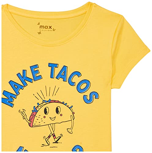 Image of Max Girls Printed Round Neck Regular Fit T-Shirt