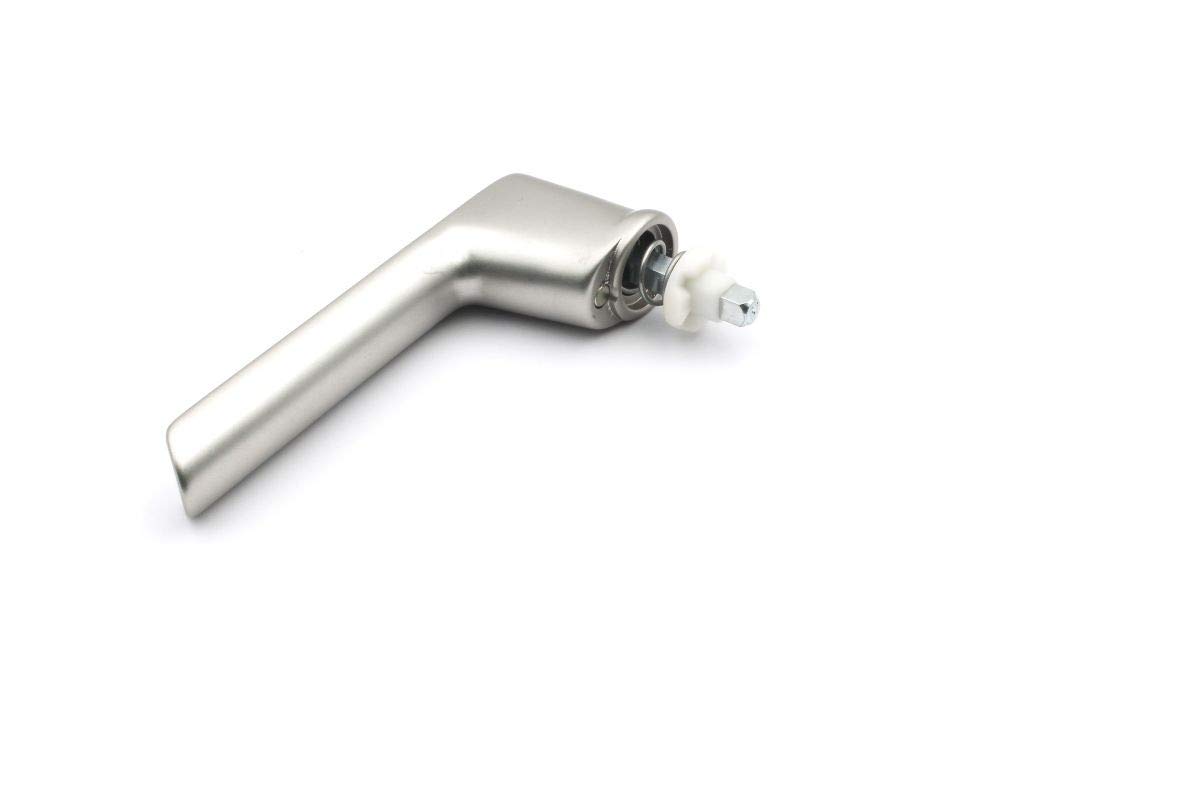 Schüco abschließbarer RC-Fenstergriff, Aluminium INOX Look 247038