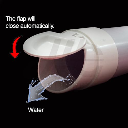 Image of PVC Pipe Fittings | Non-Return Valve (NRV) | Anti-Rat Drain Flap Gate Valve | Backflow Preventer for Water Tanks, Bathroom Drainage (6-Inch-(160mm))