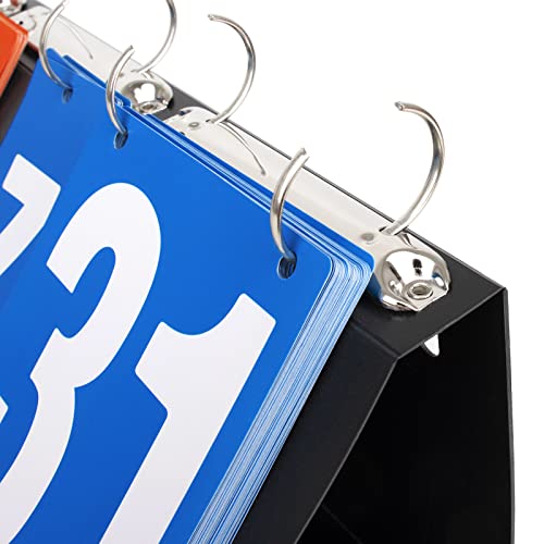 Tablero de marcador TOPTIE para baloncesto y fútbol, tablero de puntuación con tarjetas numéricas de doble cara y sistema de volteo para seguimiento de puntos y sets miniatura 6