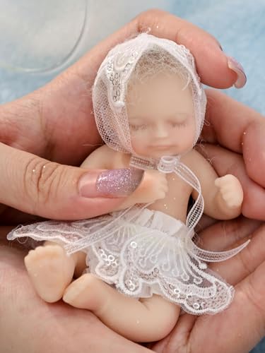 Muñeca bebé mini silicona realista 5 pulgadas miniatura 1