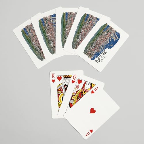 Baraja de póker Portland Maine, 52 cartas, tamaño póker miniatura 7