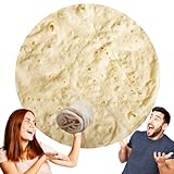 Omewigra Tortilla Blanket Funny Realistic Food Personalized Burrito Blanket Adult Size Novelty Soft Flannel Round Tortilla 71 Inch
