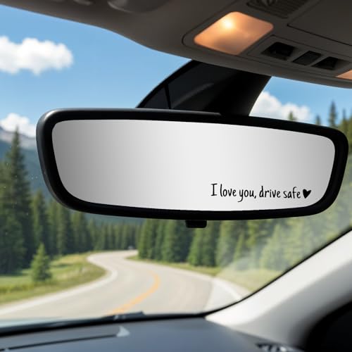 MBAIYO 10 Stück I Love You Drive Safe Aufkleber I Love You Drive Safe Spiegel Aufkleber Wasserfeste Buchstaben Autodekoration Für Stoßstange Windschutzscheibe Autodekoration Geschenk für Fahrer Fraue