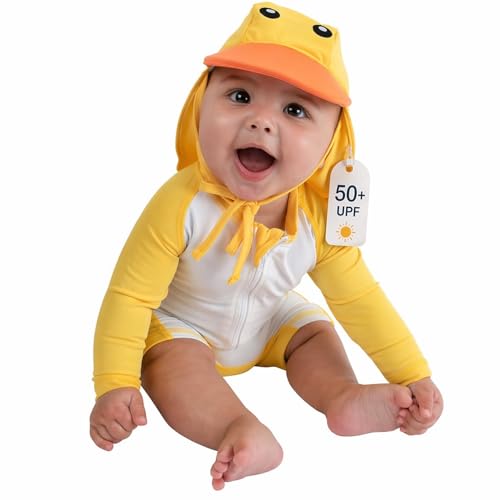 Cuddle Club UPF 50+ Long-Sleeve Baby Swimsuit