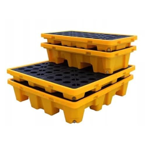 Leak-Proof Oil Drum Spill Tray - Heavy-Duty Plastic Containment Pallet for Forklift, Durable Spill Platform for Industrial Use(67 * 67 * 15cm)