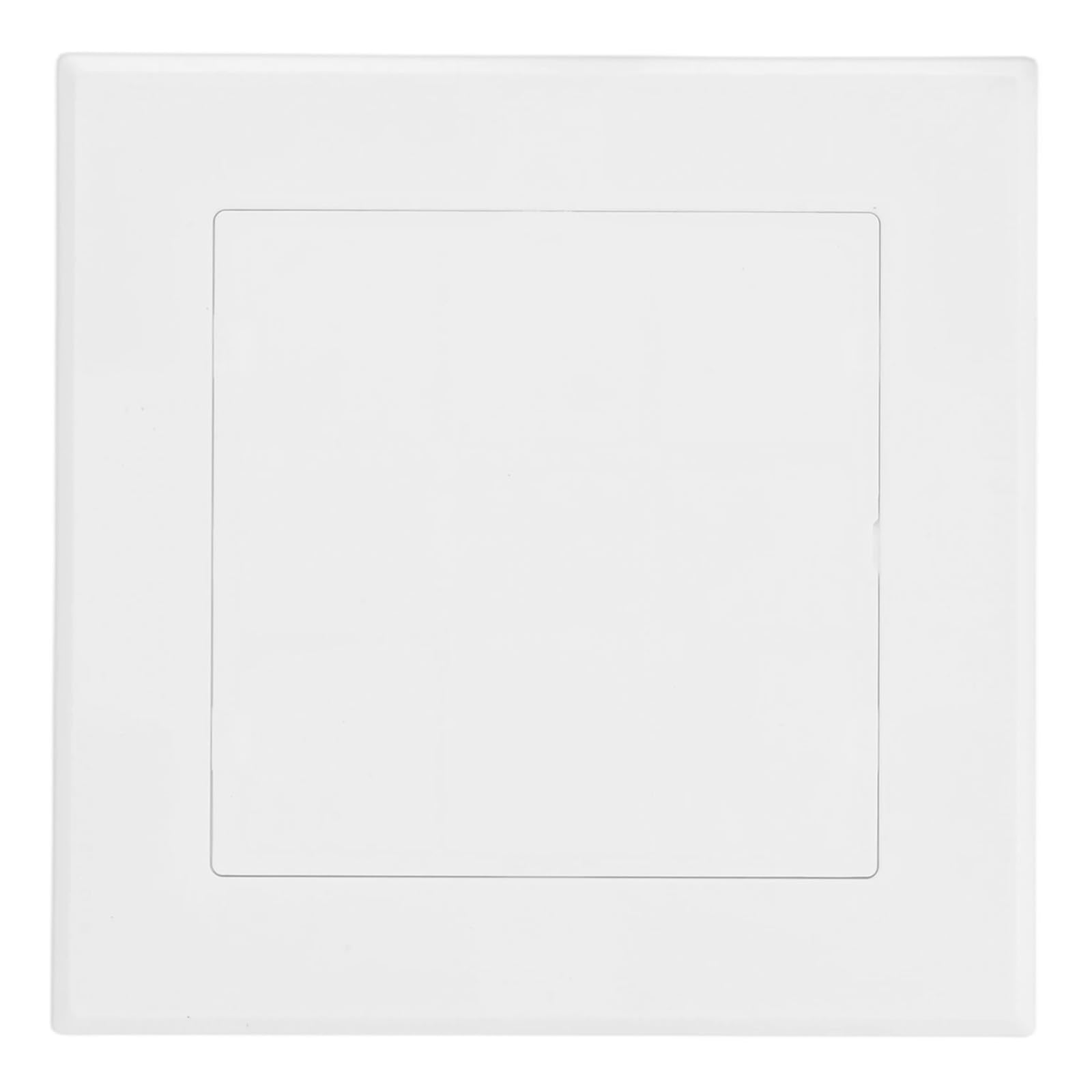 M METERXITY 1-Pack Access Panel for Drywall, 5x5 Inch Plastic Self Adhesive Wall Hole Cover Access Doors for Wiring Cable/Ceiling, Removable Plumbing Wall Panel [White, Square]