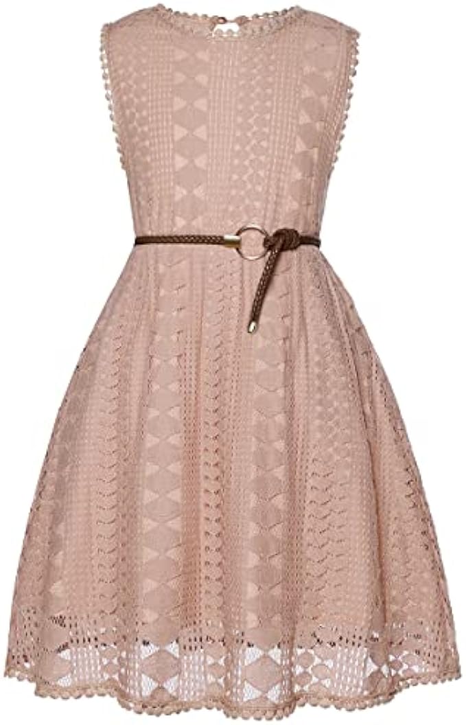 Vintage Girls Lace Dresses A-Line Long Sleeve || Sleeveless Kids Party Gowns Prom Dress 3-16Y