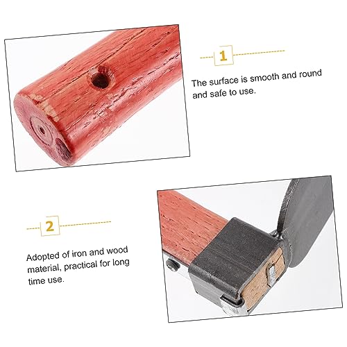 Azadón de mano con mango de madera para jardinería miniatura 7