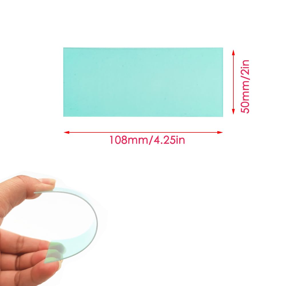 20 Pack Replacement Clear Lens Covers For Welding Helmets - 4.25 X 2 Inches