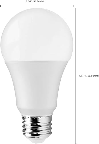 Miniatura 3 de Satco S11418 - Bombillas LED A19 de 14 W, repuesto de 100 W, blanco cálido de 3000 K, 1600 lúmenes, blanco, paquete de 10