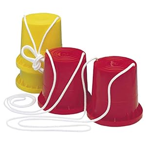 Sport-Tec looppoppen, looppoppen, loopblikken, potten stelten, kop stelten, evenwicht, kleuterschool, kindersport